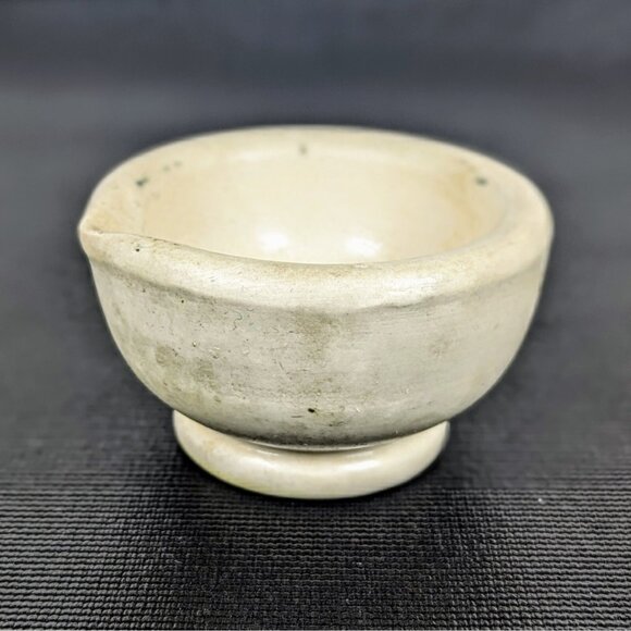 Vintage Acid-Proof Unglazed White Ceramic Mortar Set Made In England - Picture 1 of 4